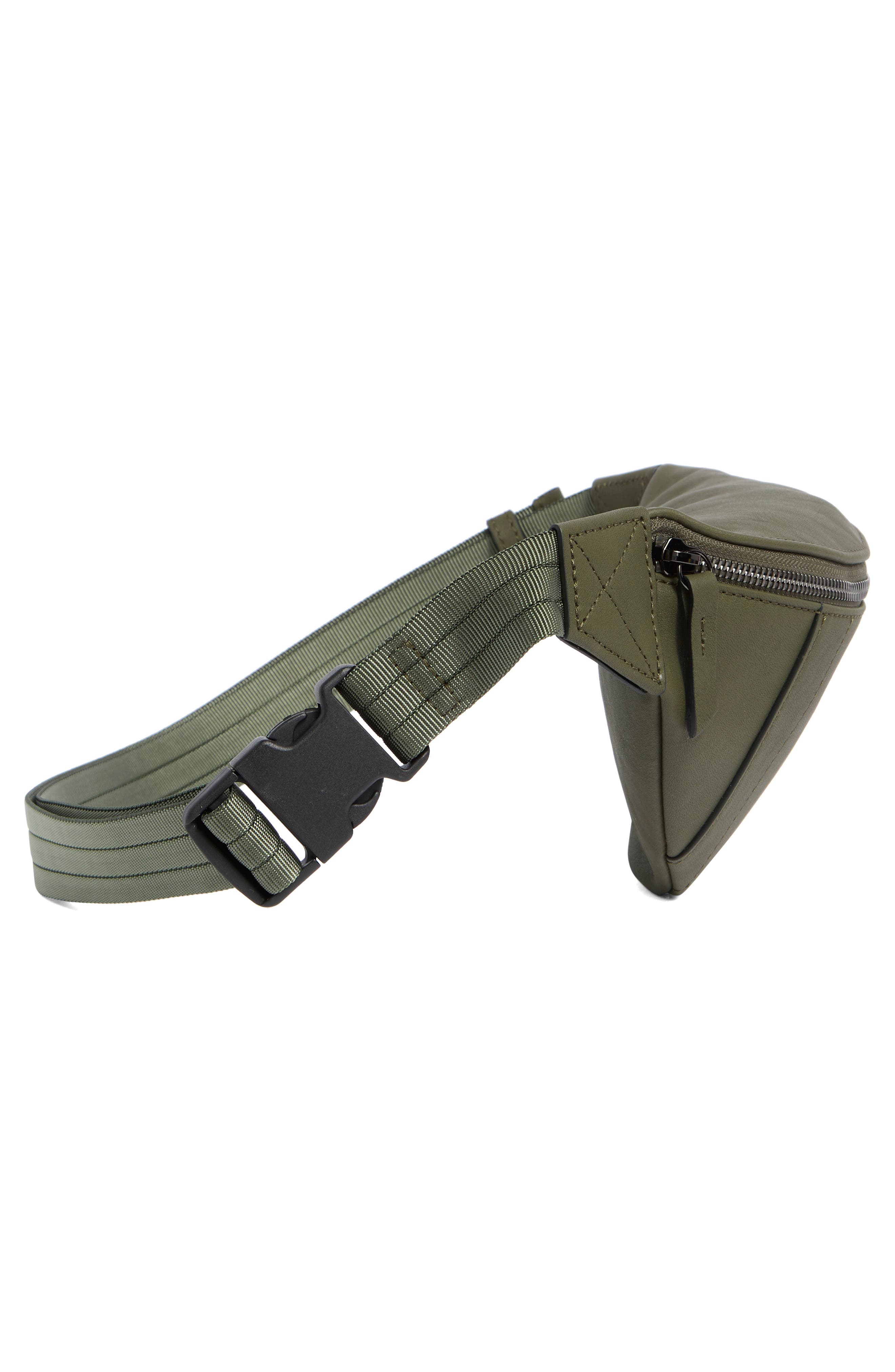 Longchamp 3D Leather Belt Bag, Alternate, color, Khaki