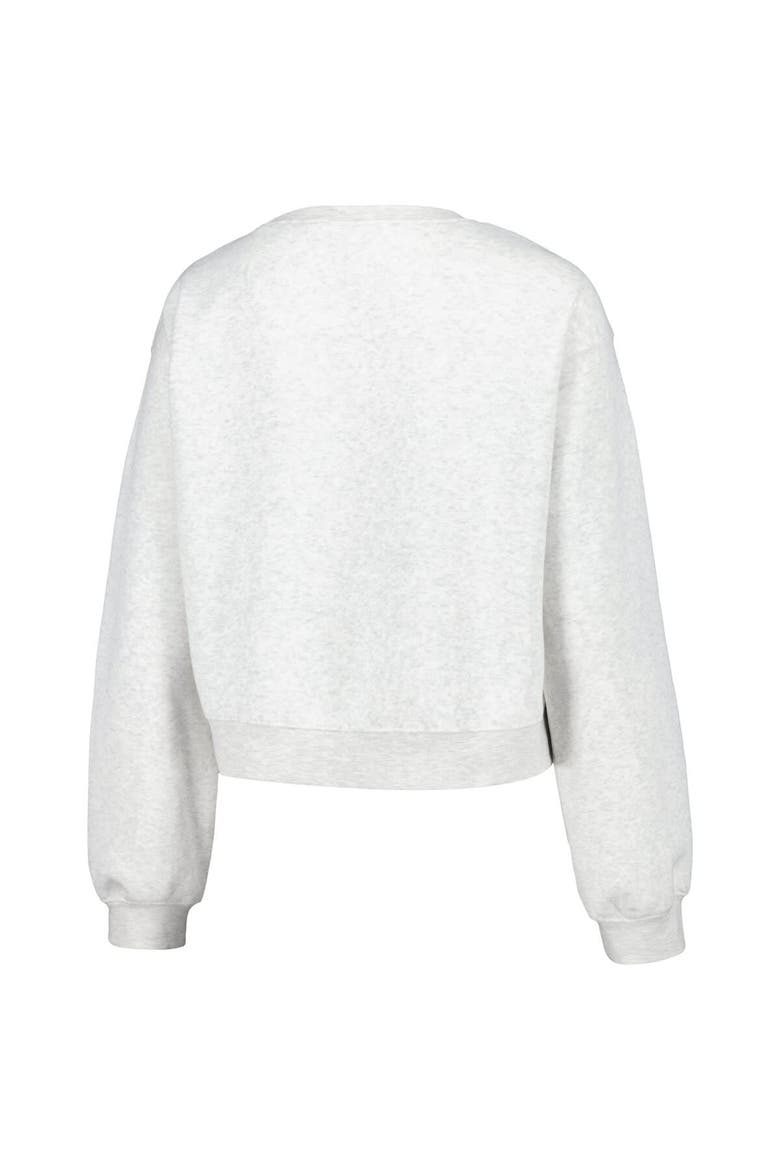 Women's ZooZatz Oatmeal Clemson Tigers Core Chenille Cropped Pullover Sweatshirt, Alternate, color, Oatmeal