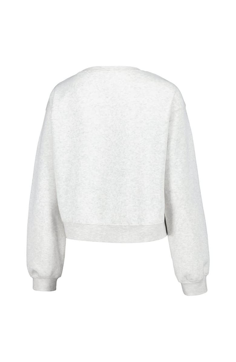 ZOOZATZ Women's ZooZatz Oatmeal Clemson Tigers Core Chenille Cropped Pullover Sweatshirt, Alternate, color, Oatmeal