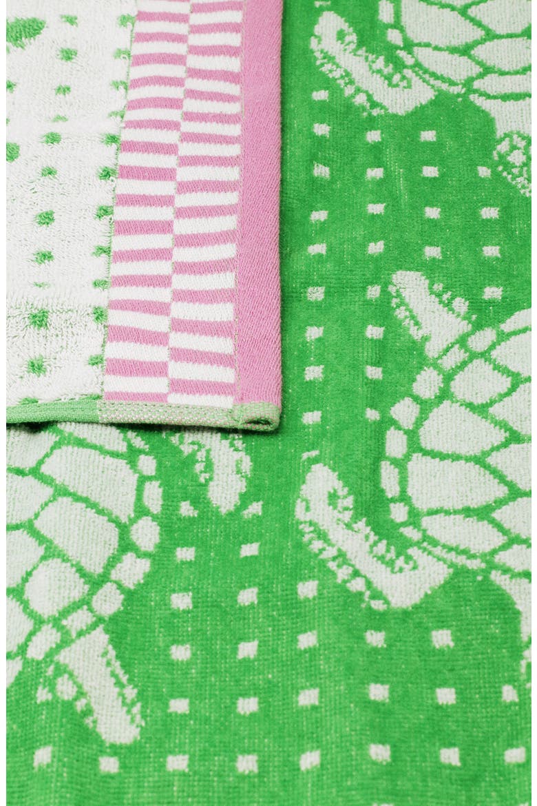2-Pack Assorted Beach Towels, Alternate, color, GREEN/ WHITE TURTLES / STRIPE