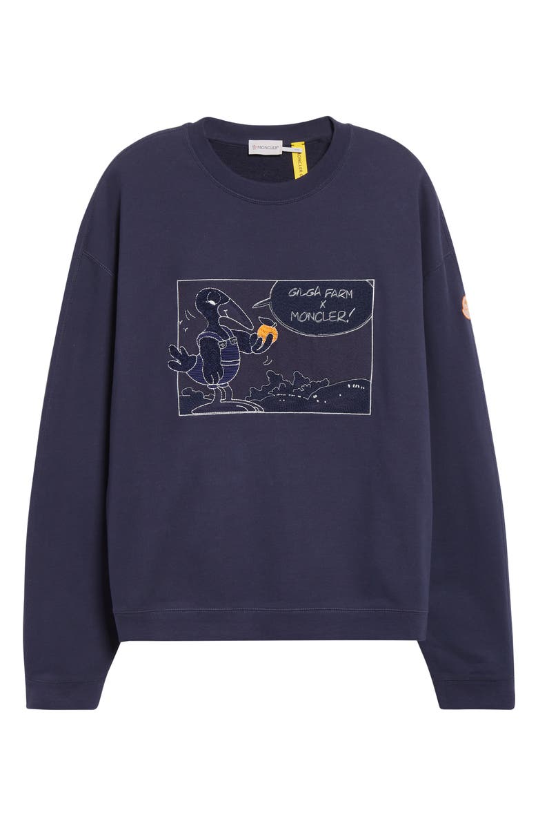 Moncler x Gilga Farm by Donald Glover French Terry Sweatshirt, Alternate, color, Navy
