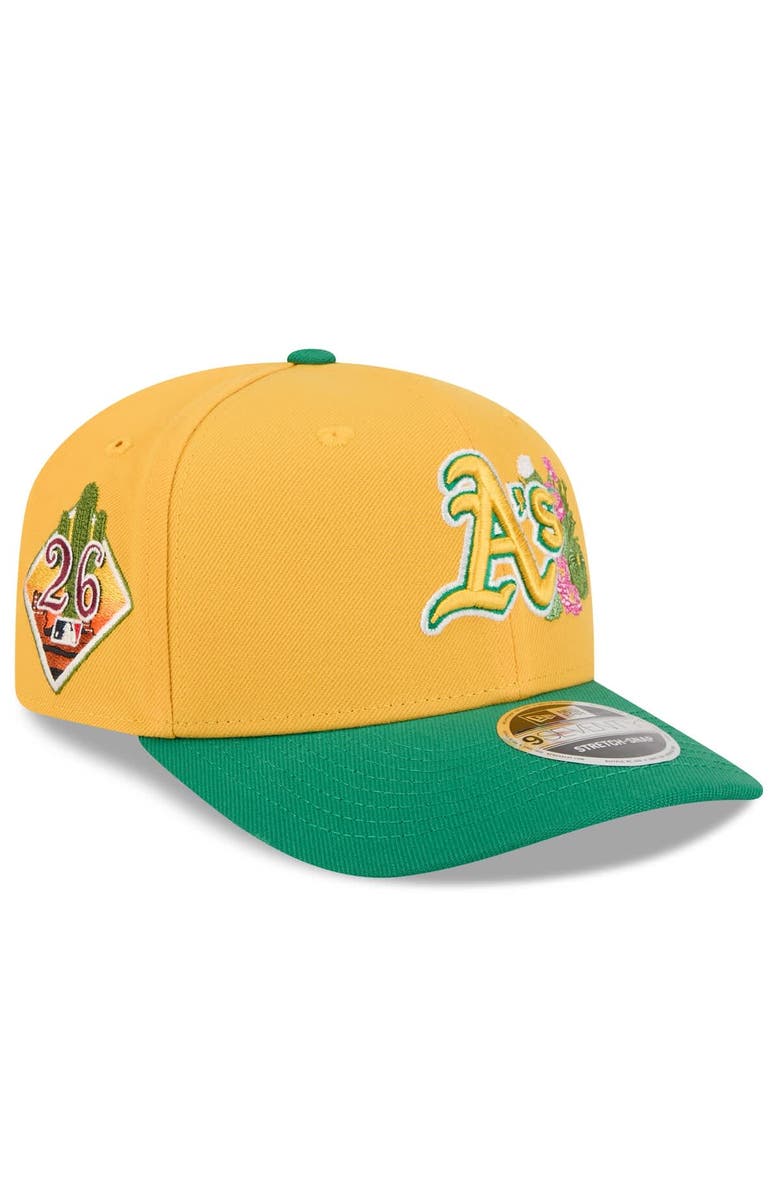 New Era Men's New Era  Gold/Green Athletics 2026 Spring Training 9SEVENTY Adjustable Hat, Main, color, Gold