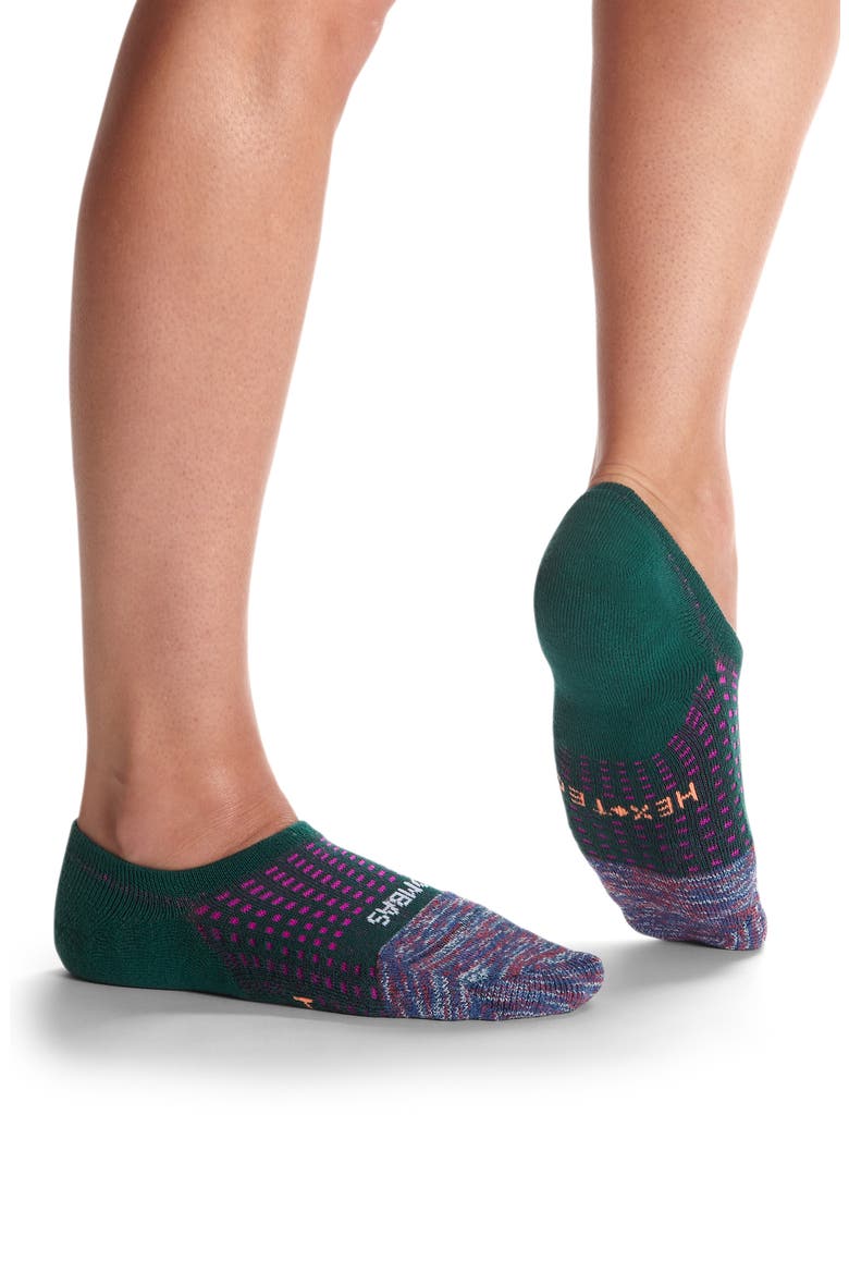Space Dye No-Show Socks, Alternate, color, JEWEL PINE
