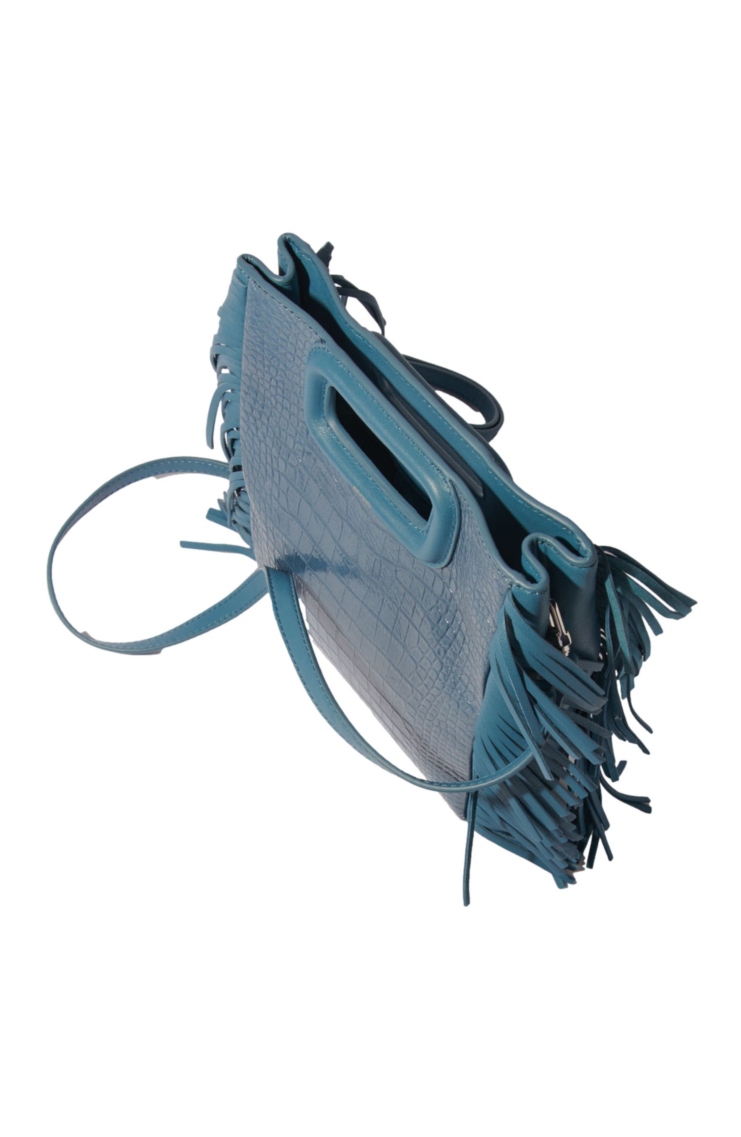 maje Mock croc M bag, Alternate, color, 