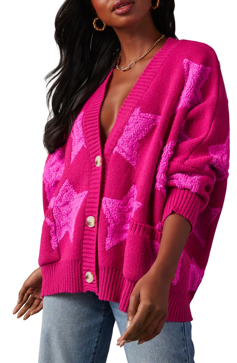 VICI Collection Chasing the Stars Oversize Cardigan, Main, color, 