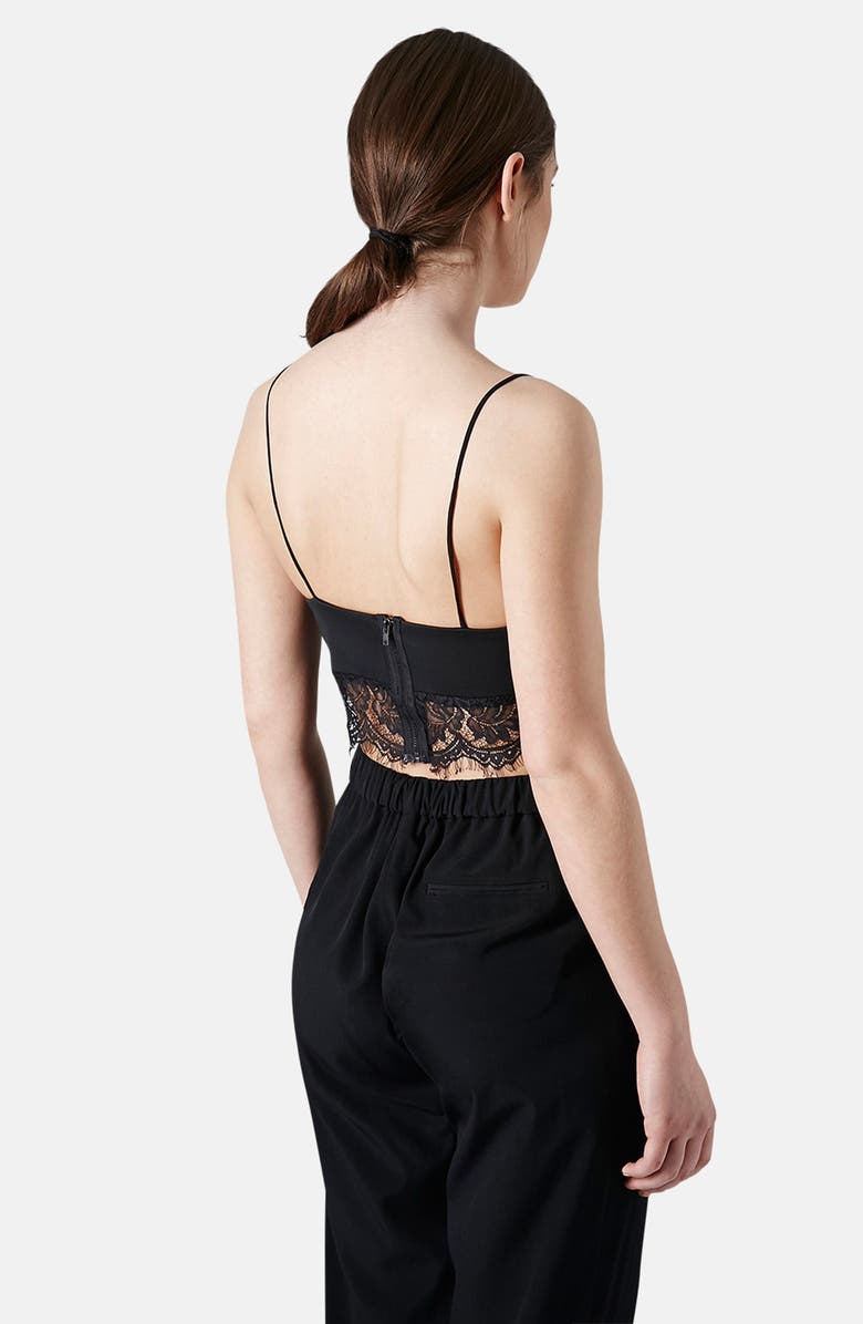 Topshop Lace Mesh Bralette, Alternate, color, 