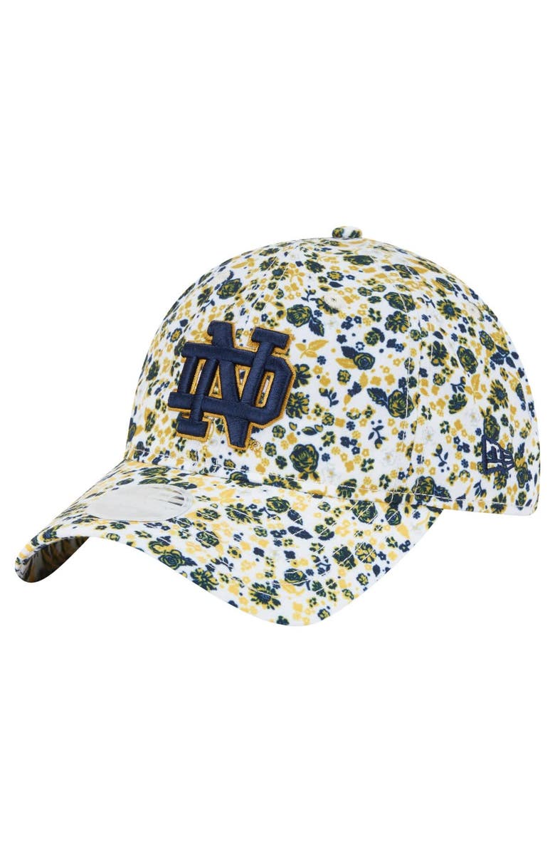 New Era Women's New Era  White Notre Dame Fighting Irish Blooming 9TWENTY Adjustable Hat, Main, color, 
