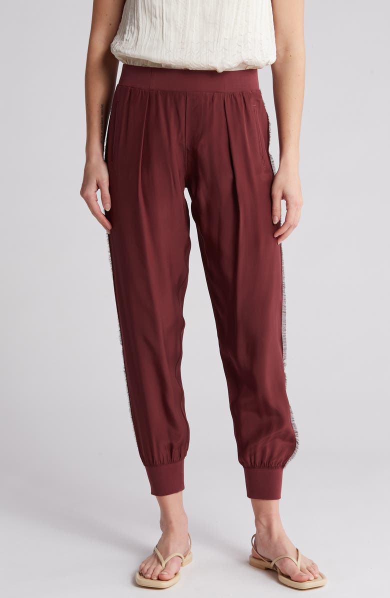 ATM Anthony Thomas Melillo Fringe Silk Pull-On Pants, Main, color, 