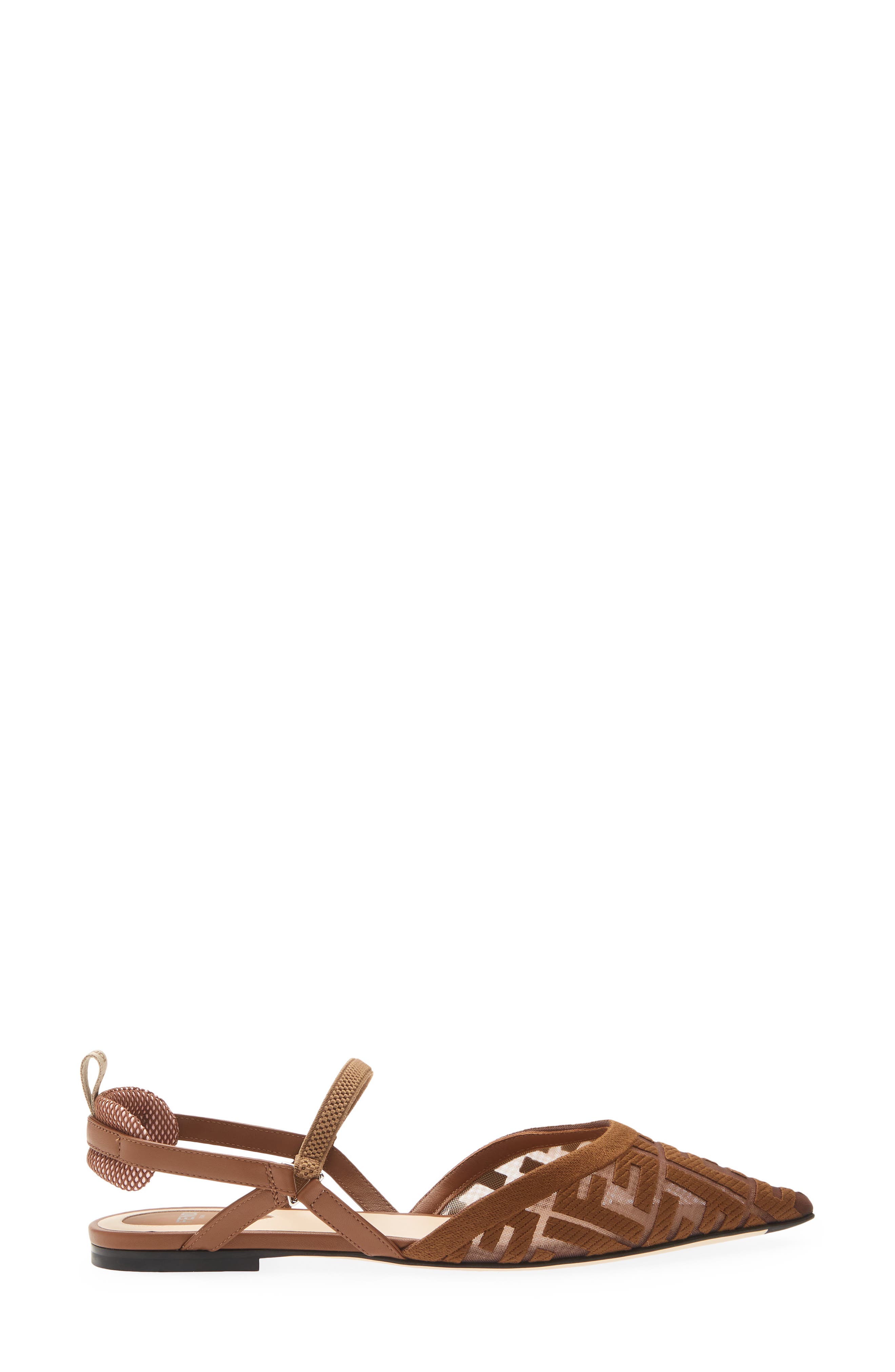 Colibrì Lite Pointed Toe Mesh Flat, Alternate, color, BROWN