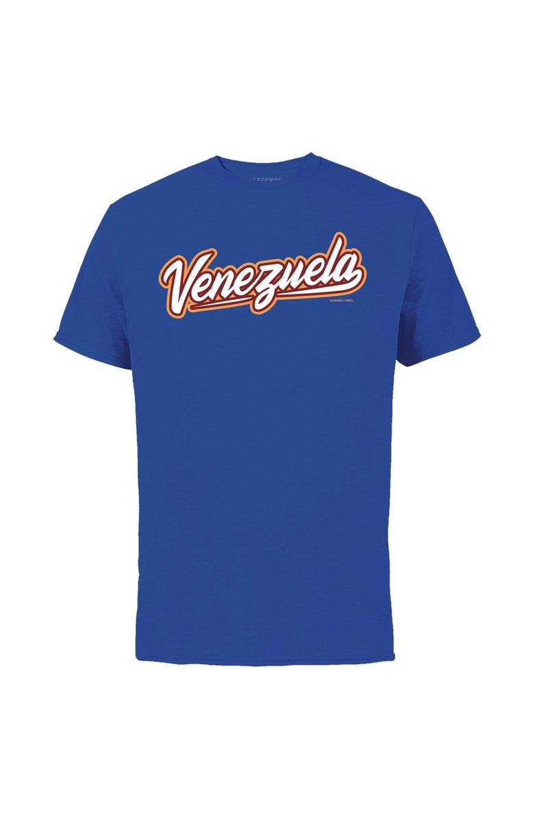 Legends Merchandise Men's LEGENDS Ronald Acuña Jr. Royal Venezuela Baseball 2023 World Baseball Classic Name & Number T-Shirt, Alternate, color,