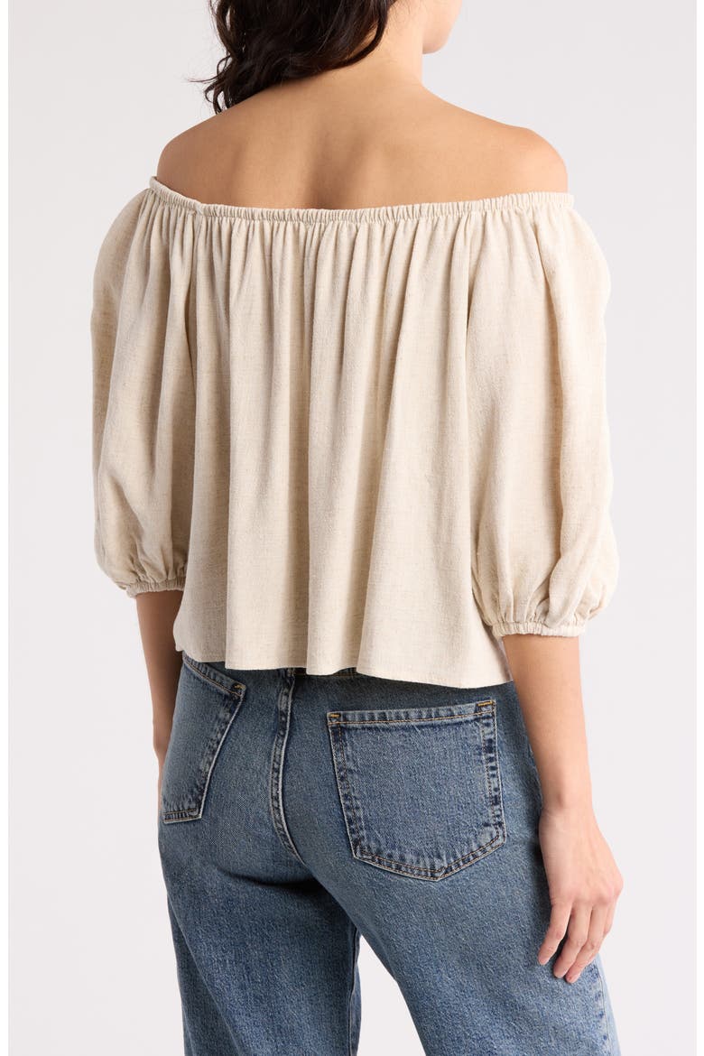Off the Shoulder Top, Alternate, color, STONE