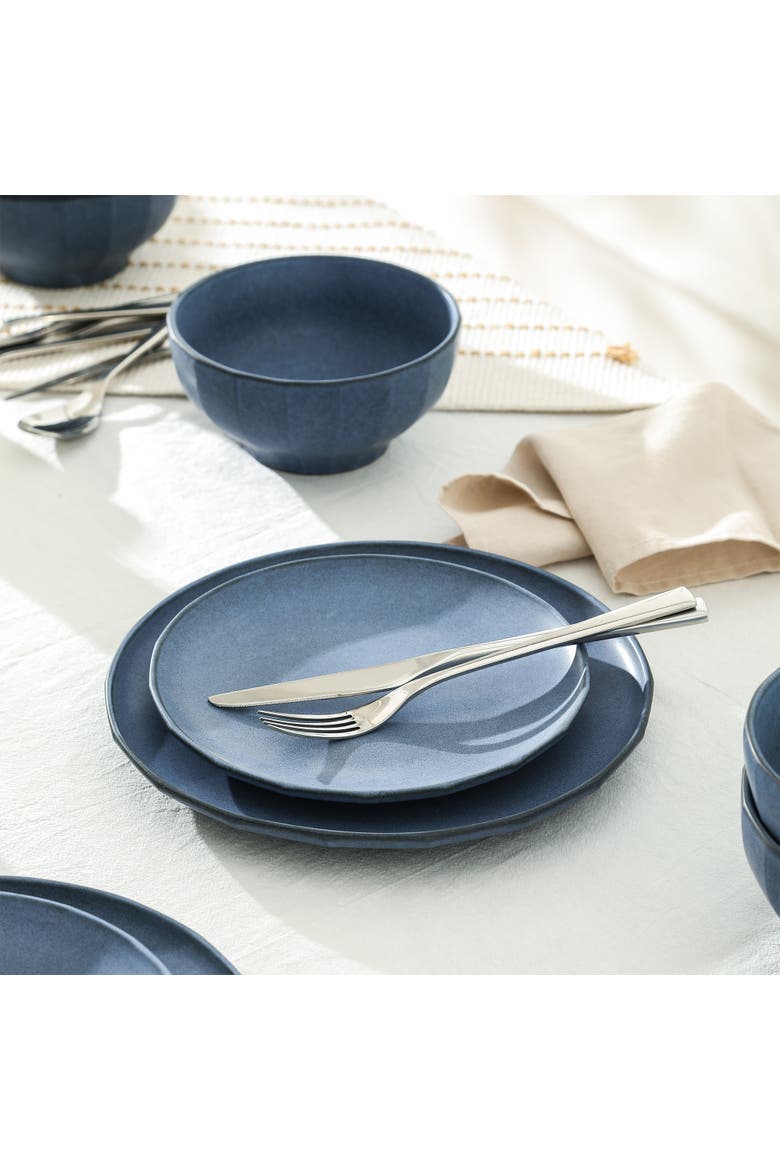 Rio Stoneware 12-Piece Dinnerware Set, Alternate, color, Blue