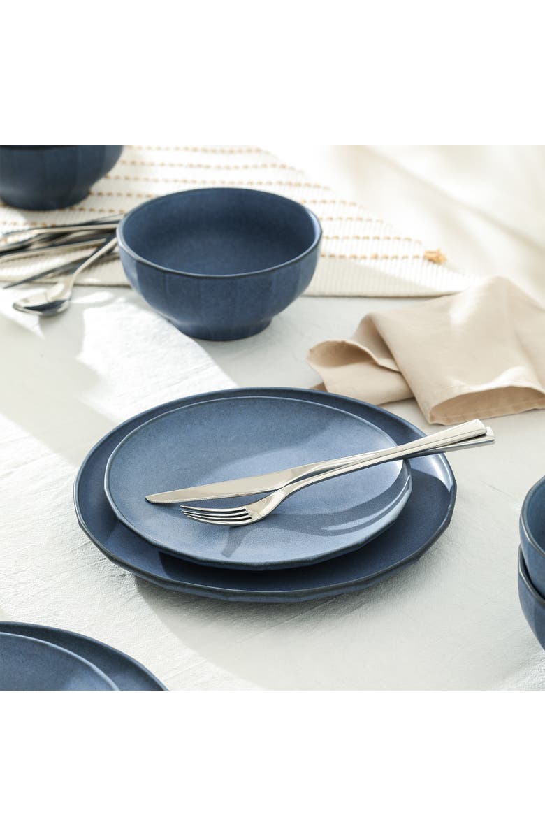 Stone Lain Rio Stoneware 12-Piece Dinnerware Set, Alternate, color, Blue