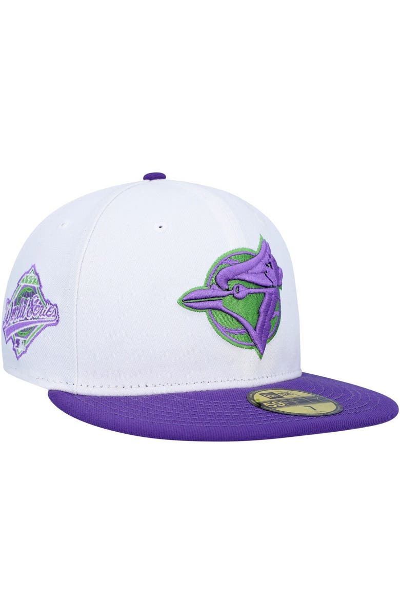 New Era Men's New Era White Toronto Blue Jays 1993 World Series Side Patch 59FIFTY Fitted Hat, Main, color, 