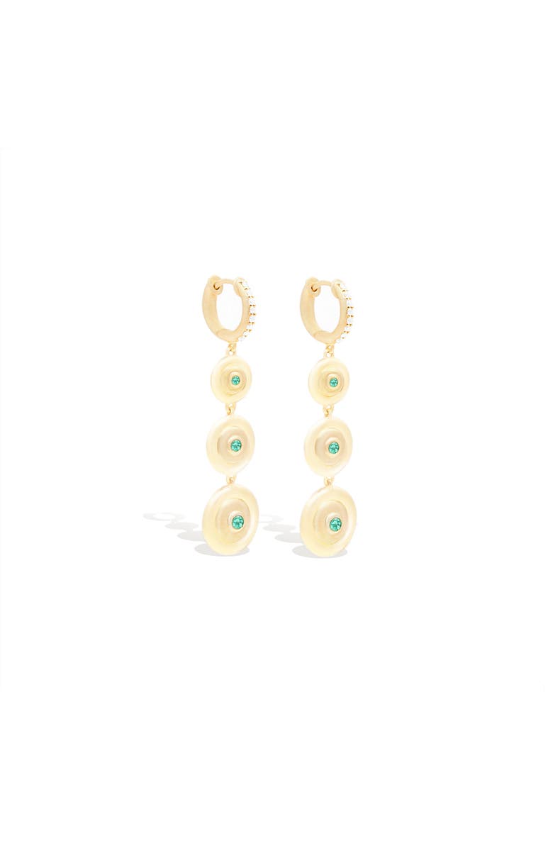 Campbell + Charlotte Evolve Chandelier Earring, Alternate, color, Emerald-Gold