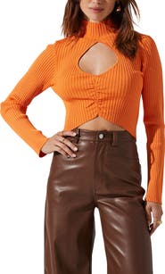 ASTR the Label Elia Turtleneck Keyhole Sweater