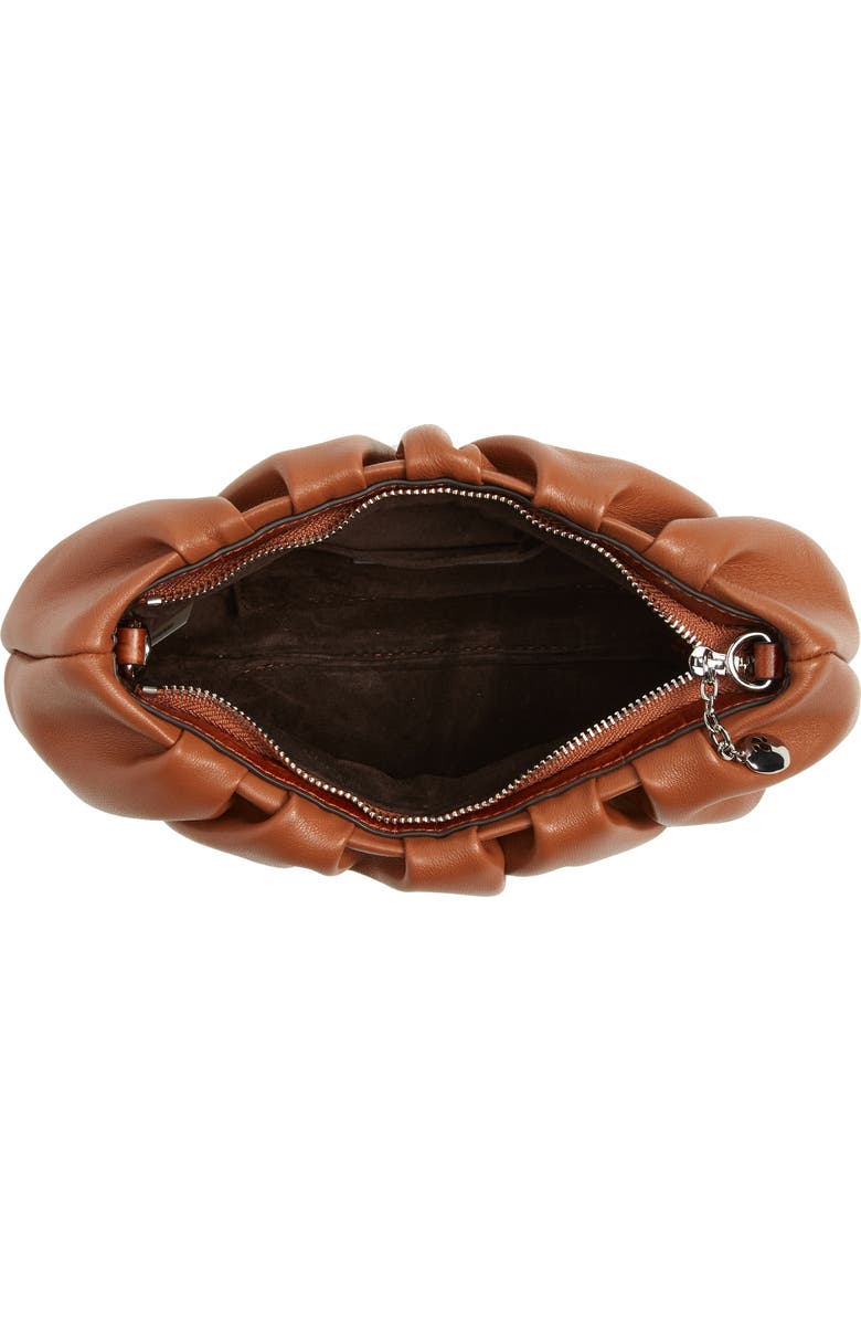 STAUD Bean Leather Clutch, Alternate, color, Tan