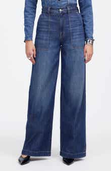 Madewell Airy Superwide Leg Utility Jeans