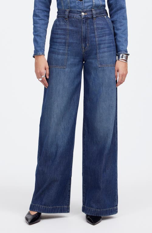 Madewell Airy Superwide Leg Utility Jeans In Lindewood Wash