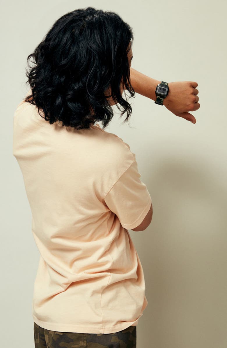 Nixon The Ripper Silicone Strap Digital Watch, 36.5mm, Alternate, color, Black / Camo