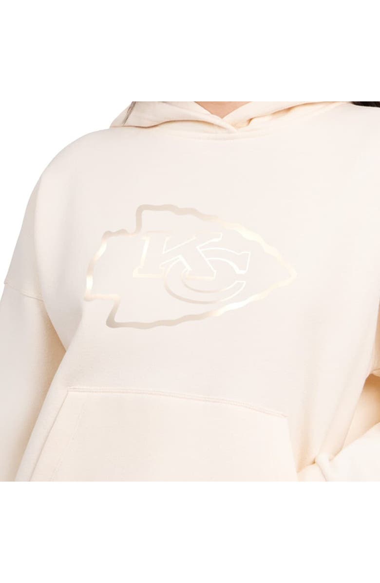 STARTER Women's Starter Cream Kansas City Chiefs Pastels Relaxed Travel Hoodie, Alternate, color, Cream