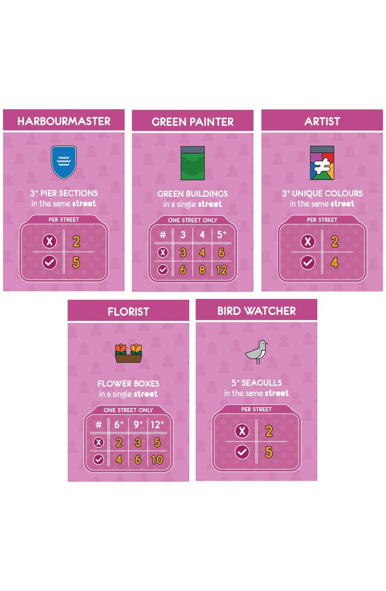 Mighty Boards Tenby, Matching Card Game, Action Drafting, Ages 14+, Alternate, color, Blue