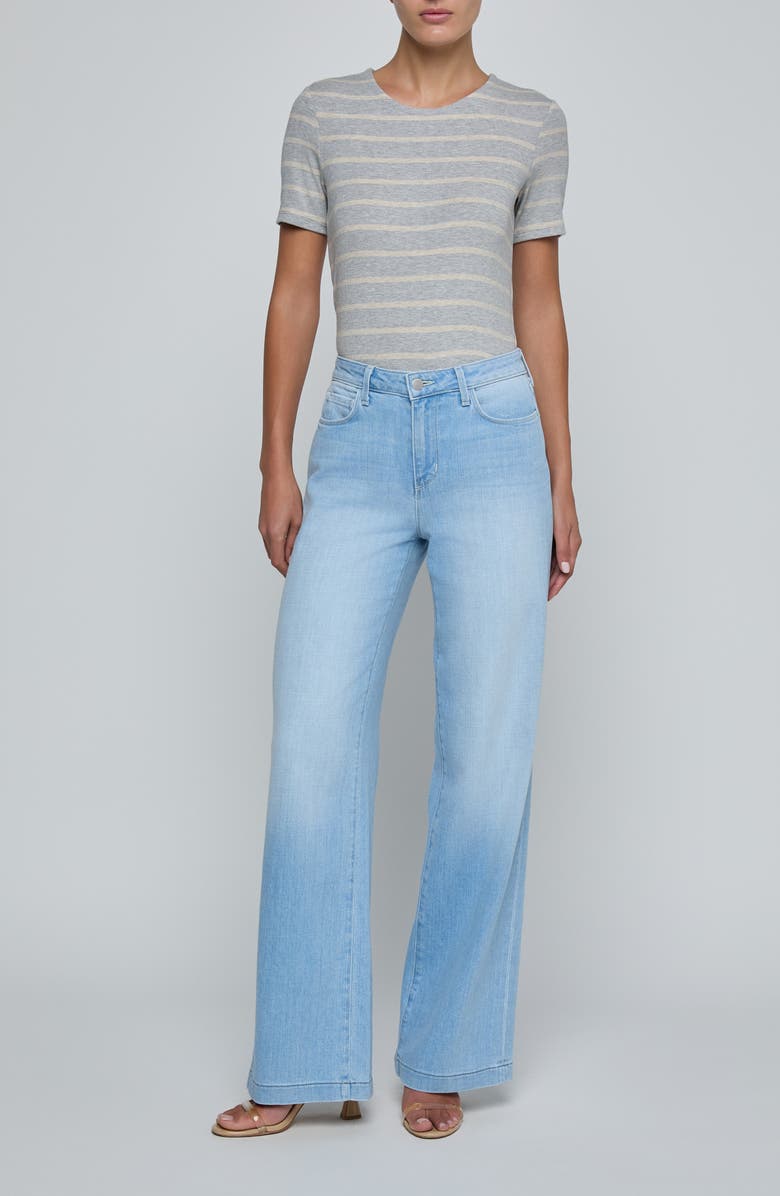 L'AGENCE Scottie High Waist Wide Leg Jeans, Alternate, color, Bayridge