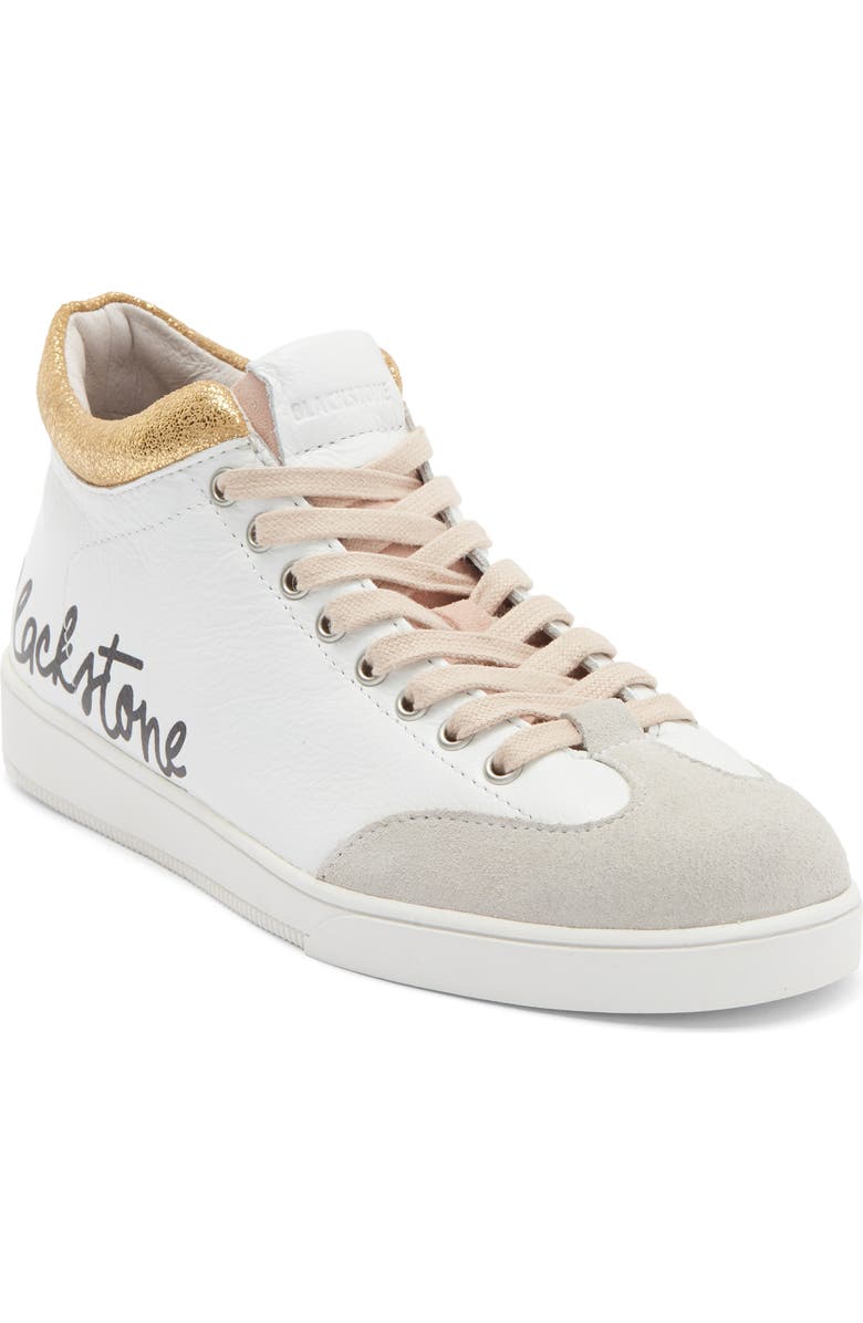 Blackstone RL89 Mid Top Sneaker, Main, color, White/Cameo Rose