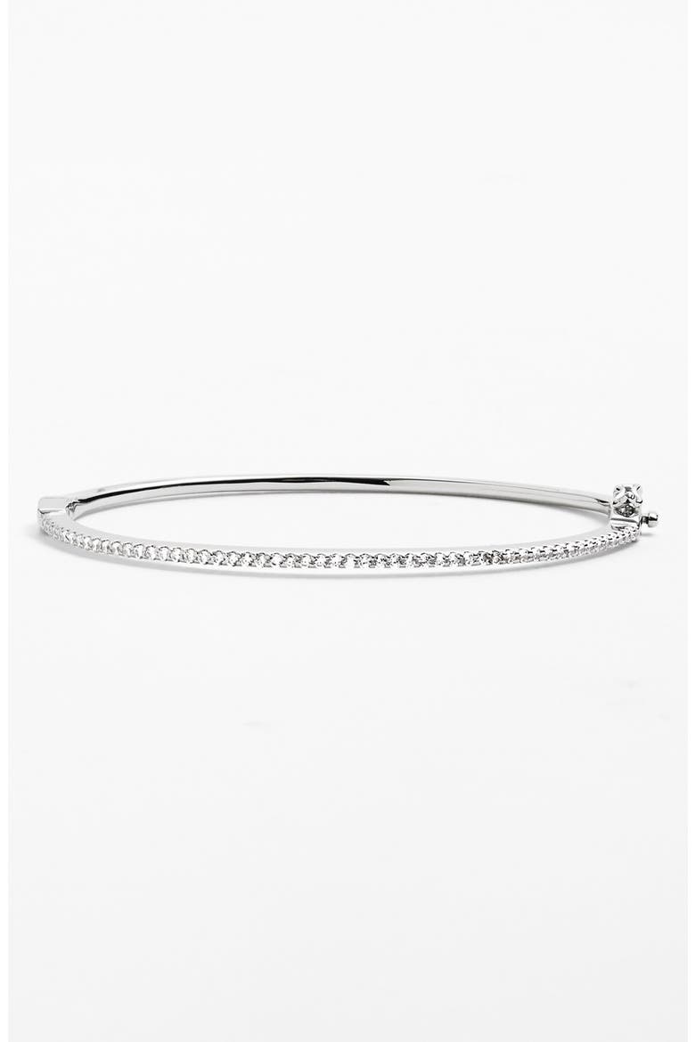 Pavé Hinged Bracelet, Main, color, SILVER
