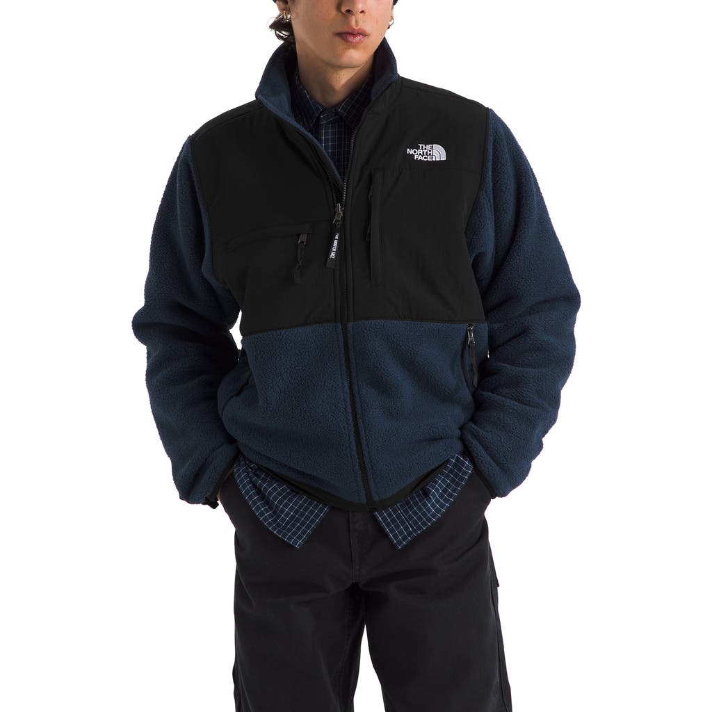 The North Face Logo Vertical Collar Grab Velvet Casual Jacket In Black