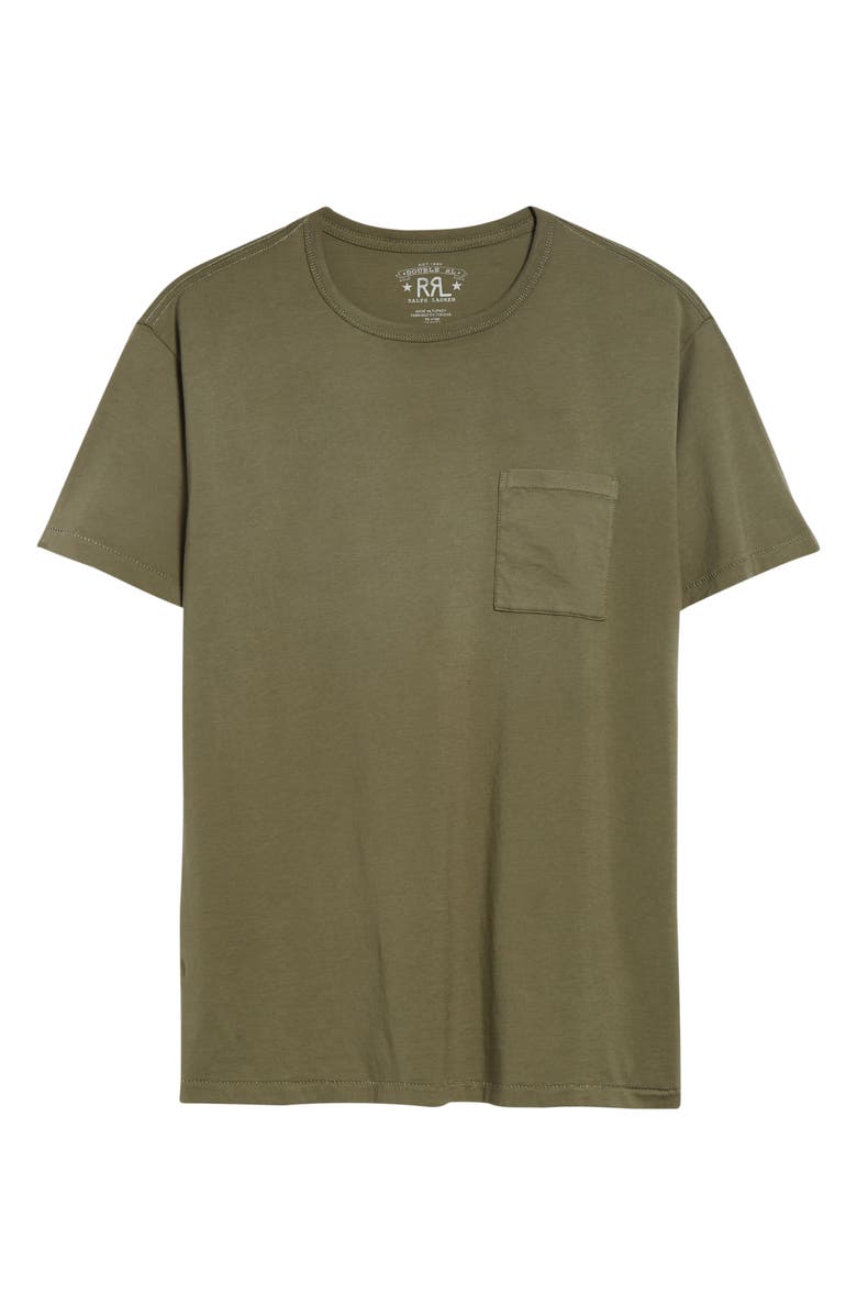 Double RL Garment Dye Pocket T-Shirt, Alternate, color, Valley Moss