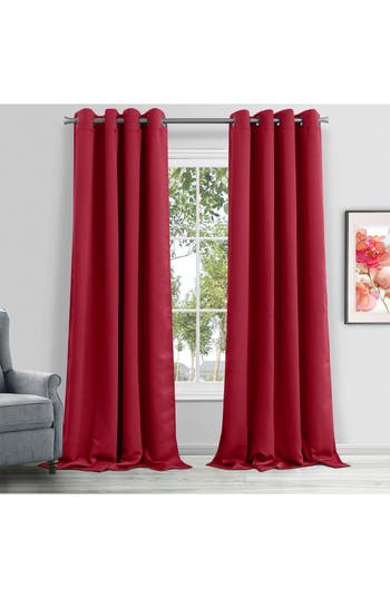 Dainty Home Single Blackout Panel Curtain In Red