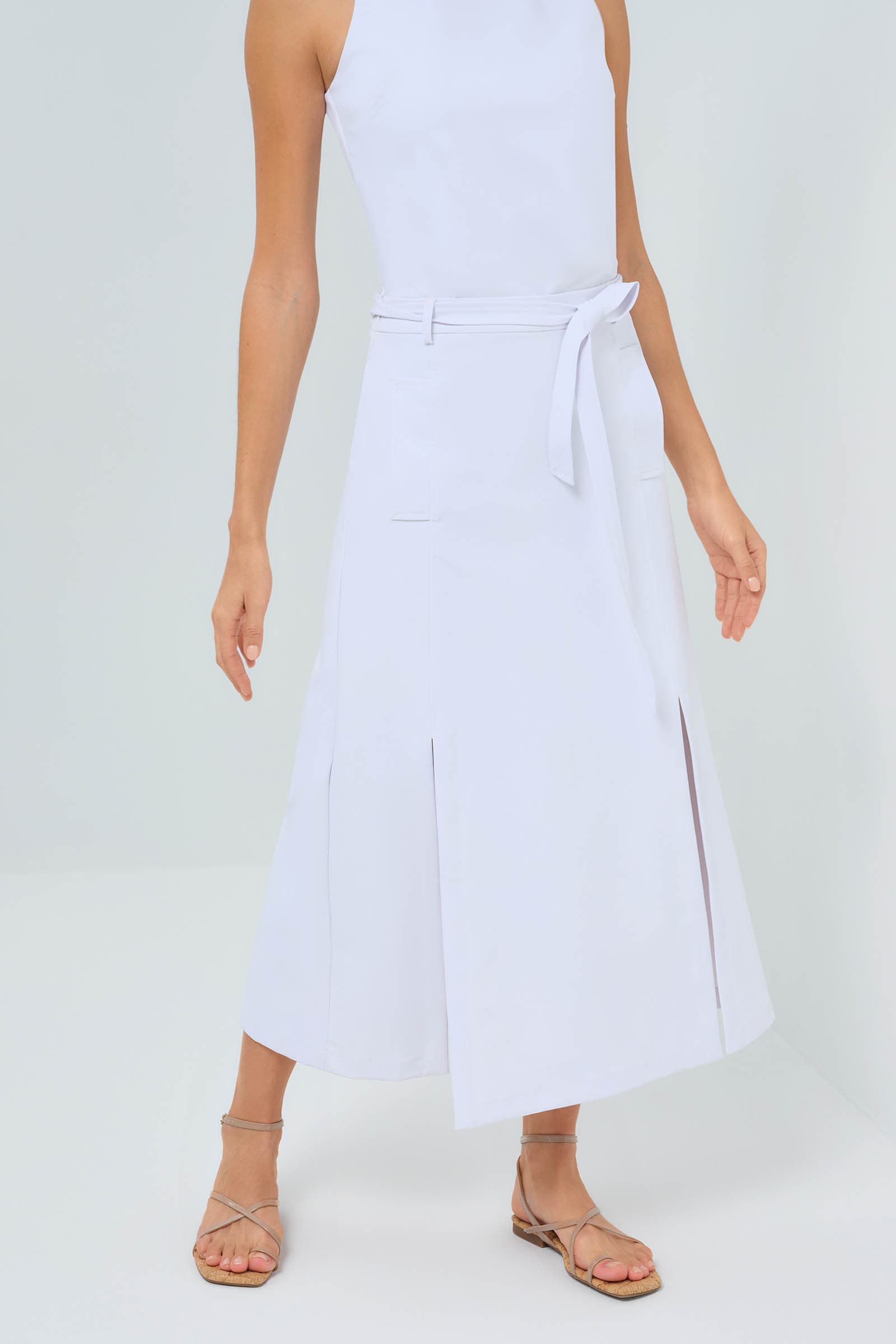 Galina Performance Twill Belted Skirt - image 2