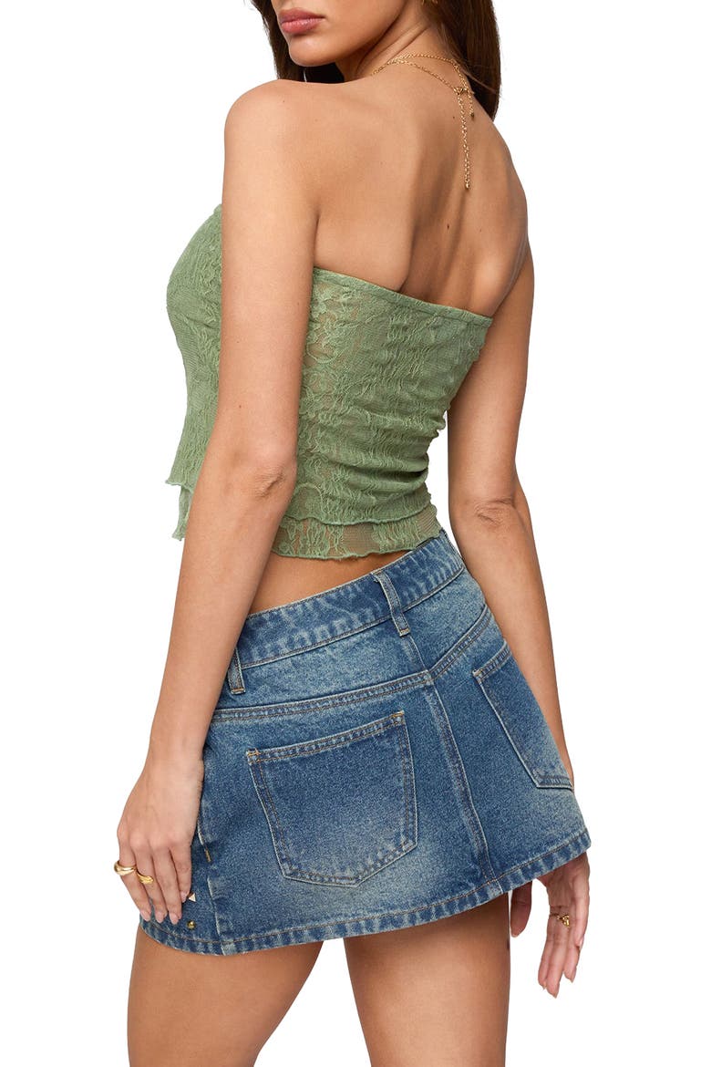 Liei Layered Lace Tube Top, Alternate, color, OLIVE