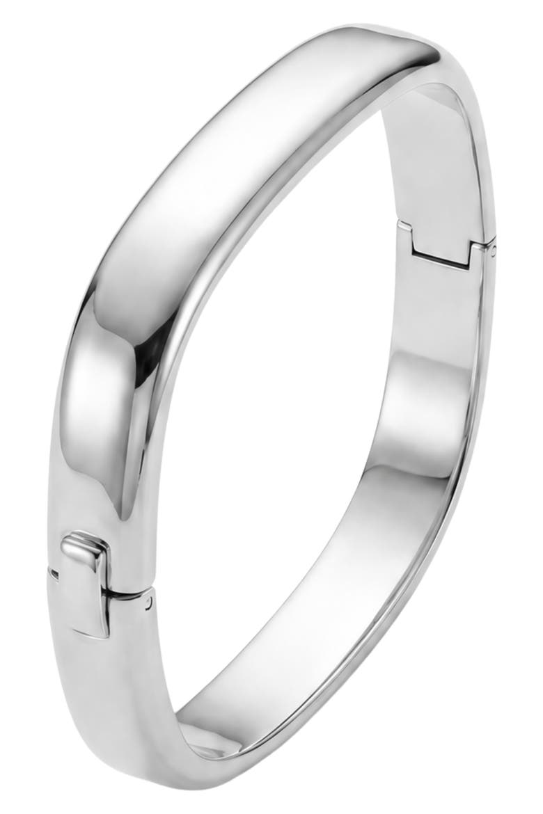 Hinge Bangle, Main, color, SILVER