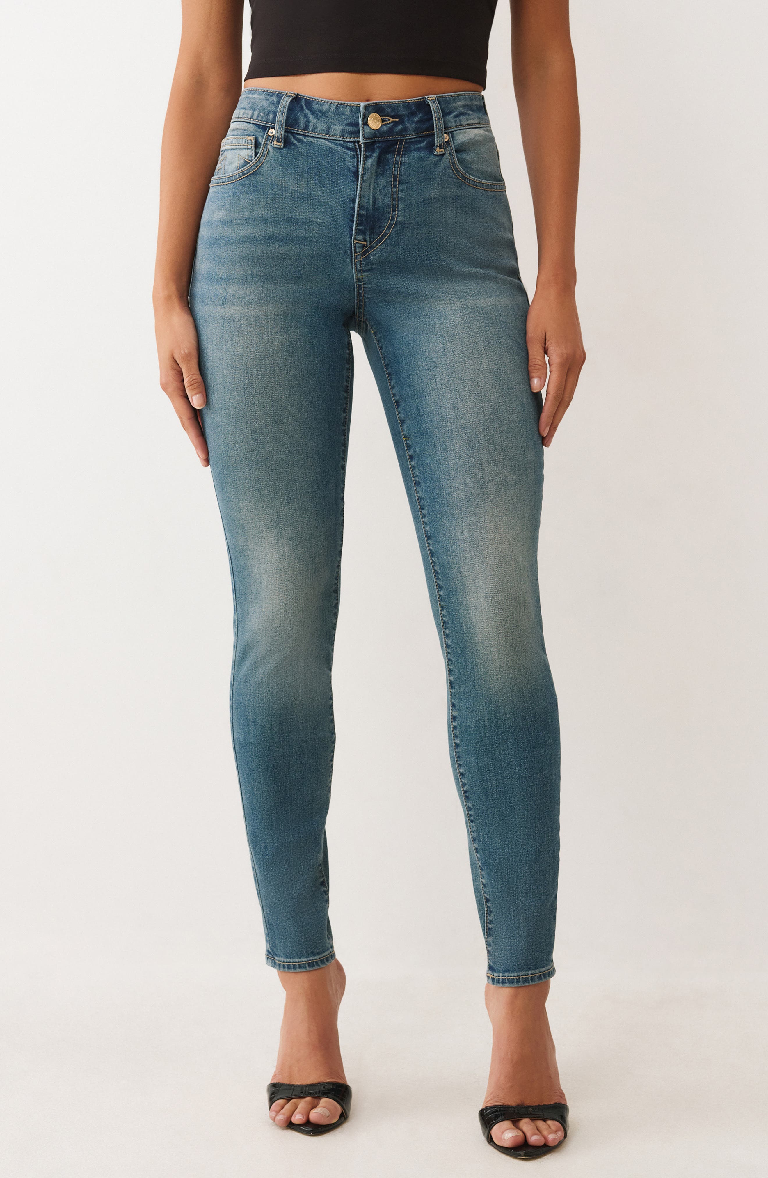 True Religion Jennie Crystal Embellished Skinny Jeans