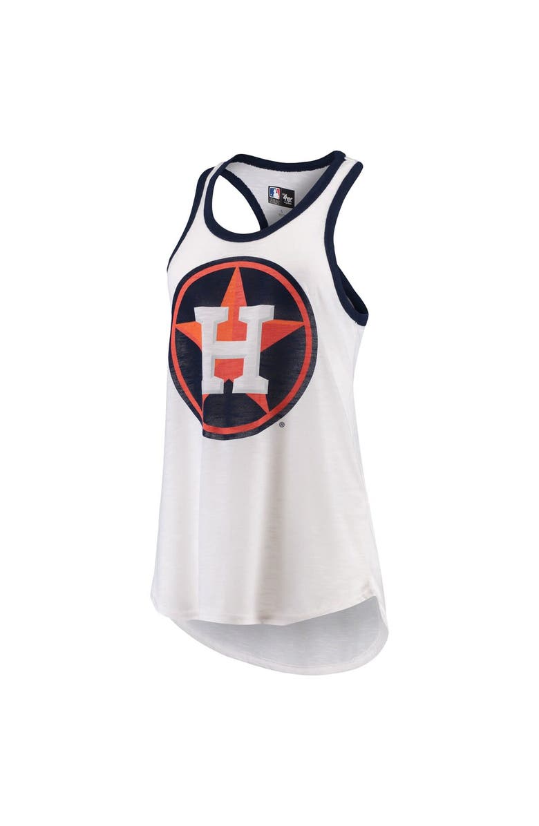G-III 4HER BY CARL BANKS Women's G-III 4Her by Carl Banks White Houston Astros Tater Racerback Tank Top, Alternate, color,