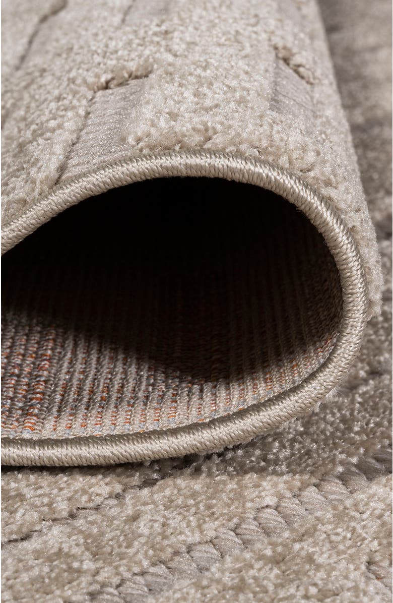 JONATHAN Y Xlendi High-Low Pile Moroccan Geometric Indoor/Outdoor Area Rug, Alternate, color, Beige