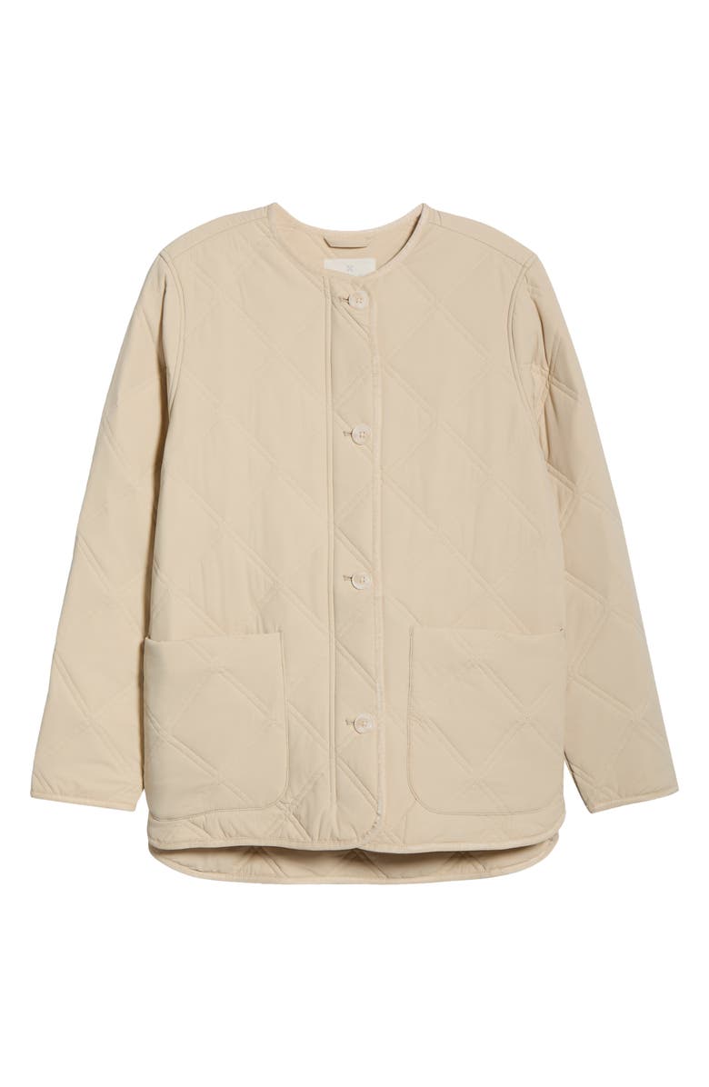 Caslon<sup>®</sup> Quilted Patch Pocket Jacket, Main, color, Beige Burnt