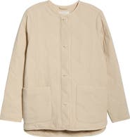 Caslon® Quilted Patch Pocket Jacket