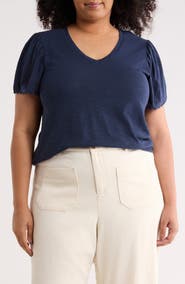 Caslon® Scallop Trim T-Shirt