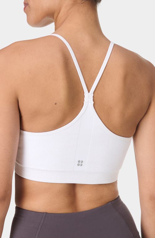 Sweaty Betty Spirit Restored Racerback Sports Bra In White