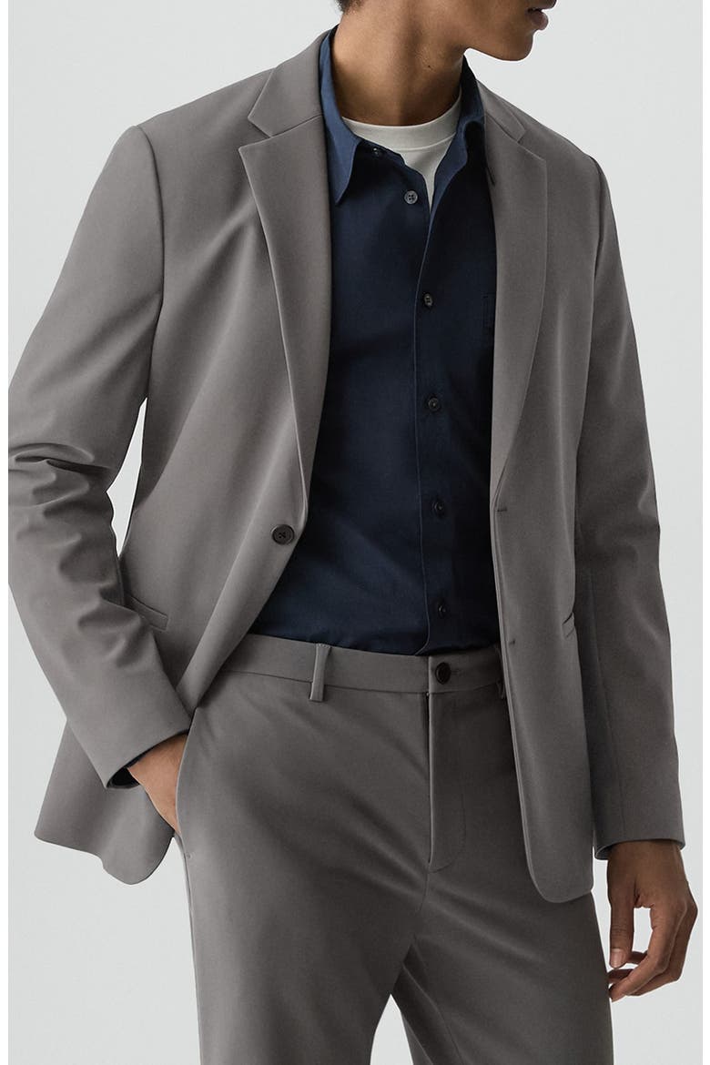Clinton Precision Ponte Knit Blazer, Main, color, CARBON - BAX