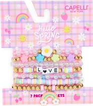 Capelli New York Kids' Set of 7 Assorted Bracelets Set