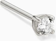 Oradina 14K Gold Shine Bright Diamond Single Mini Stud