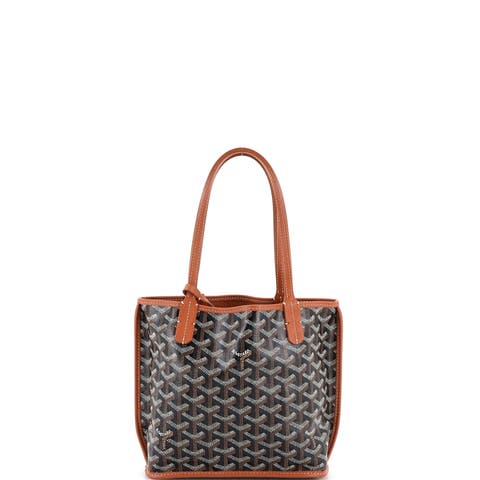 Anjou Reversible Tote Coated Canvas Mini