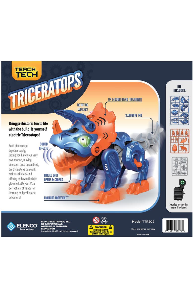 Teach Tech Triceratops Robot, Alternate, color, Multicolored