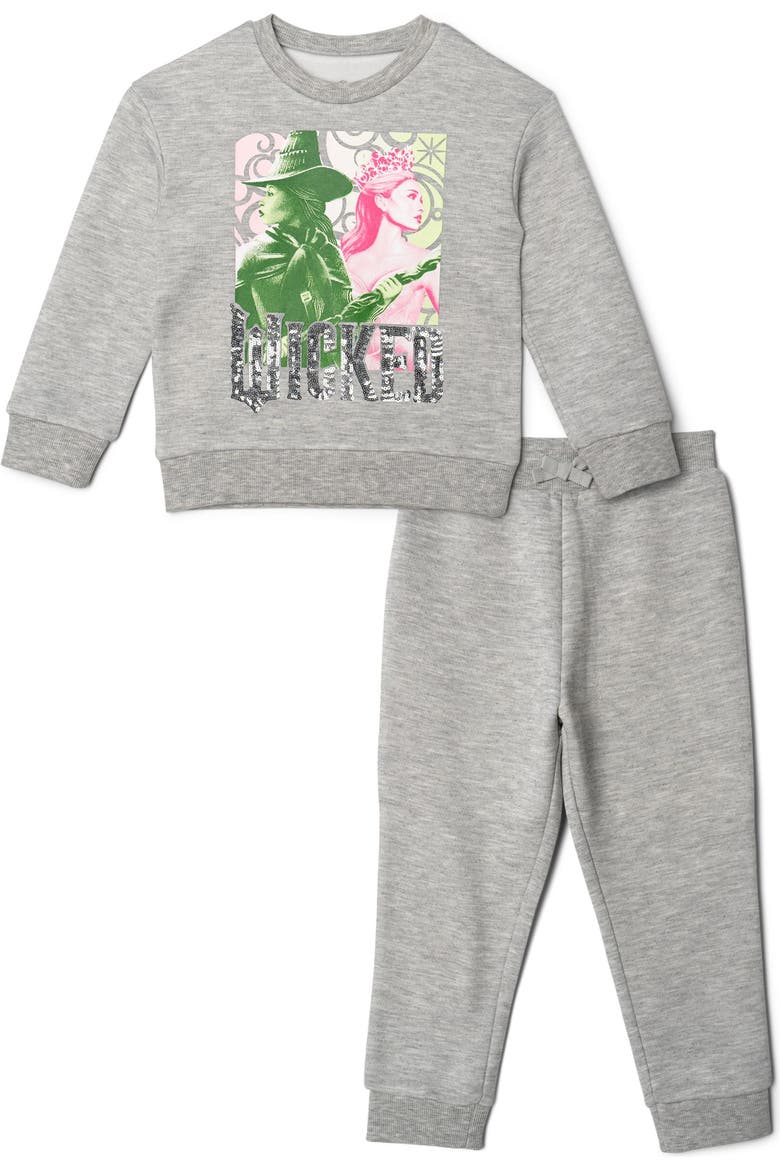 Loungewear 2-Piece Sweatshirt and Pants Set, Main, color, Grey Elphaba Glinda
