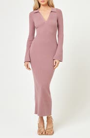 LSPACE San Clemente Long Sleeve Cover-Up Maxi Dress