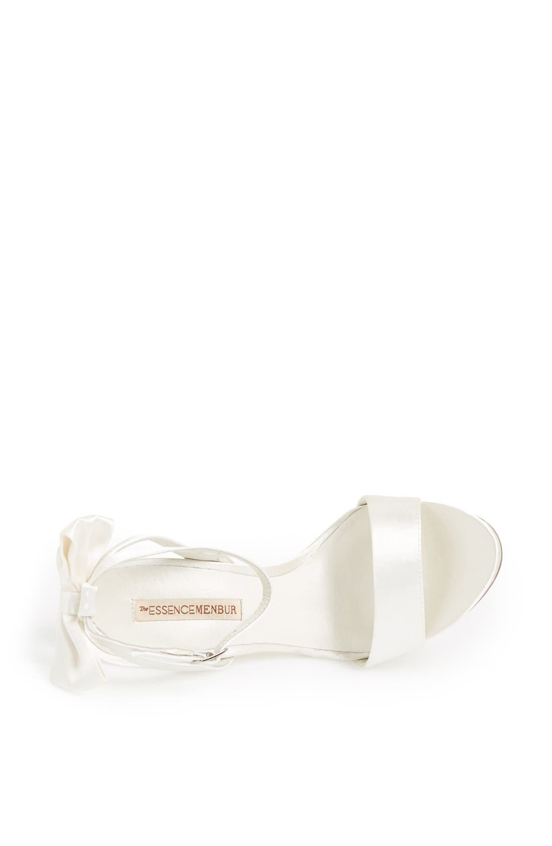 'Milan' Satin Sandal, Alternate, color, IVORY